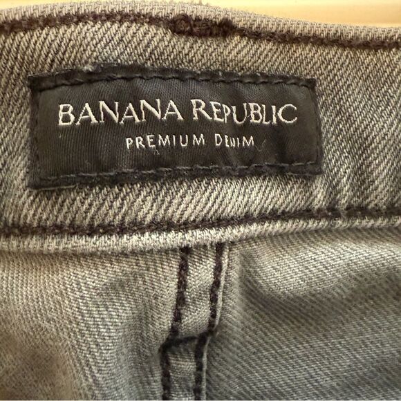 Banana Republic Premium Denim Gray High-Rise Slim Jeans Size 25 - Picture 6 of 7